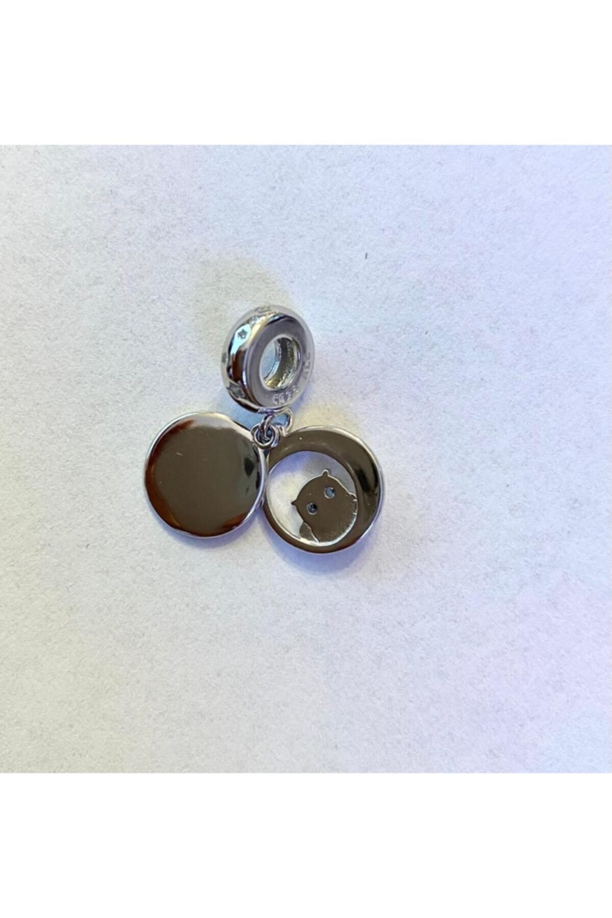 Baykuş Model Gümüş Charm