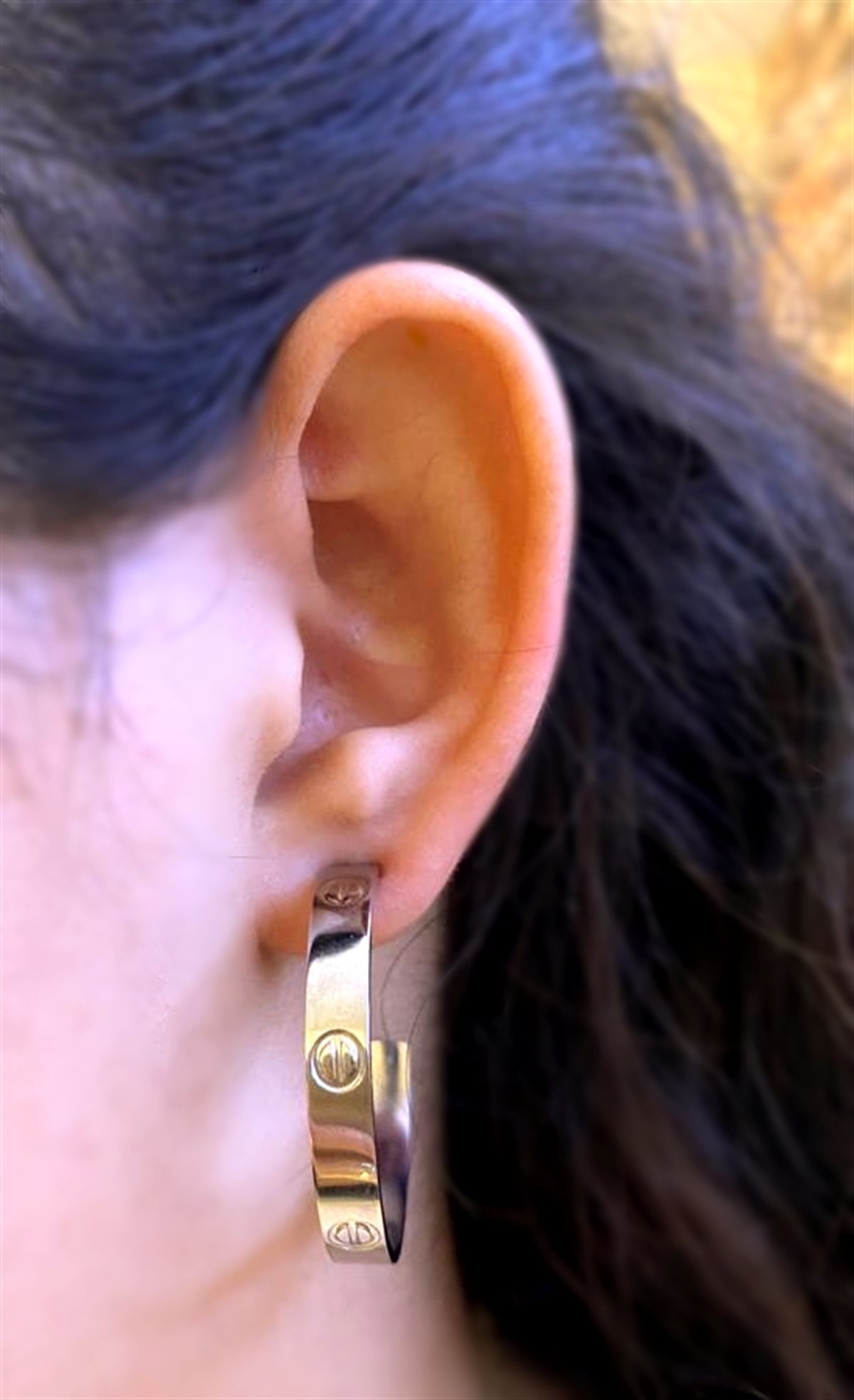 Kadın Çelik Halka Küpe