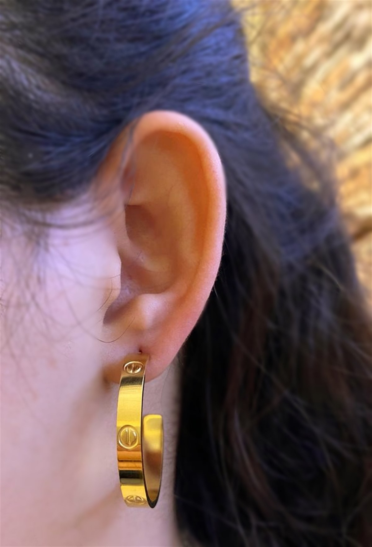 Kadın Çelik Halka Küpe