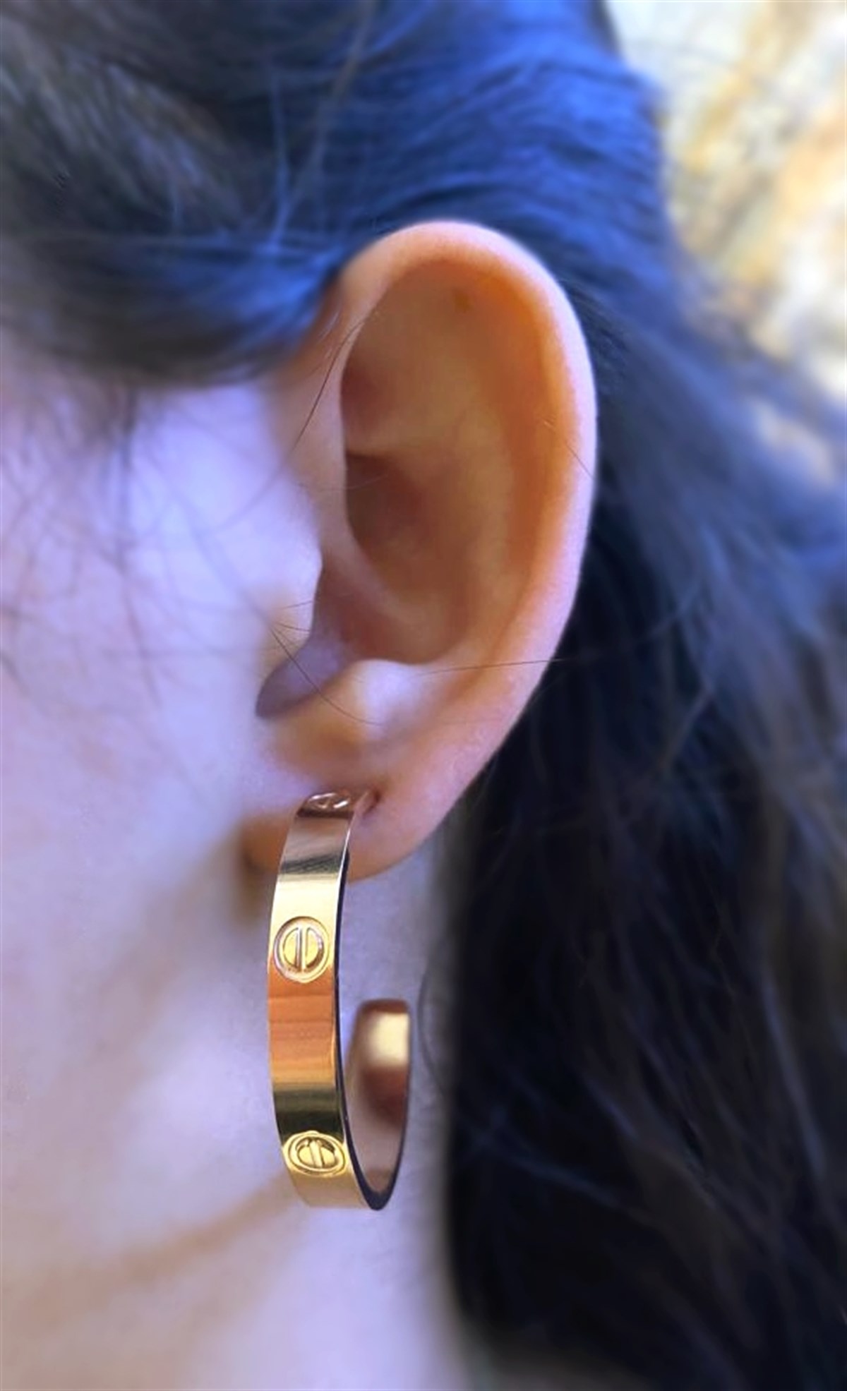 Kadın Çelik Halka Küpe