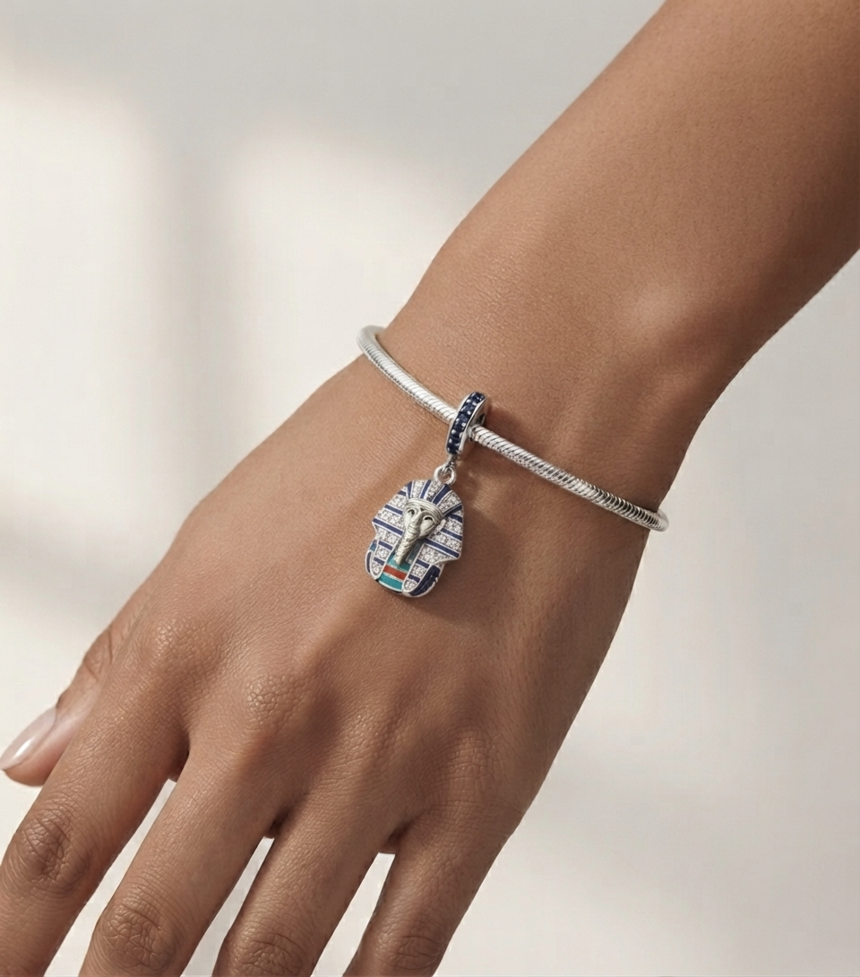 Kadın Firavun Model Gümüş Charm