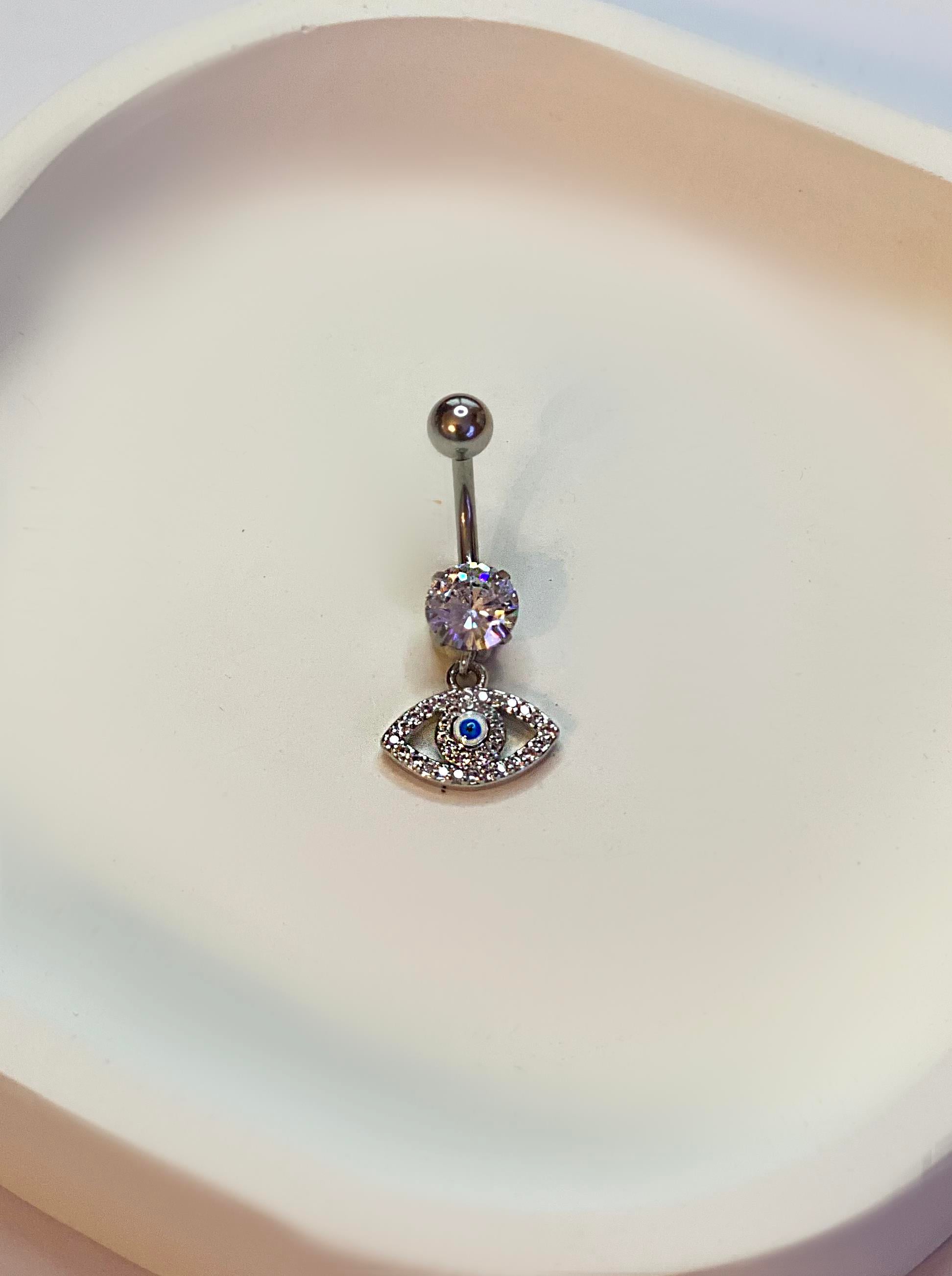 Kadın Göz Model Sallantılı Çelik Piercing 