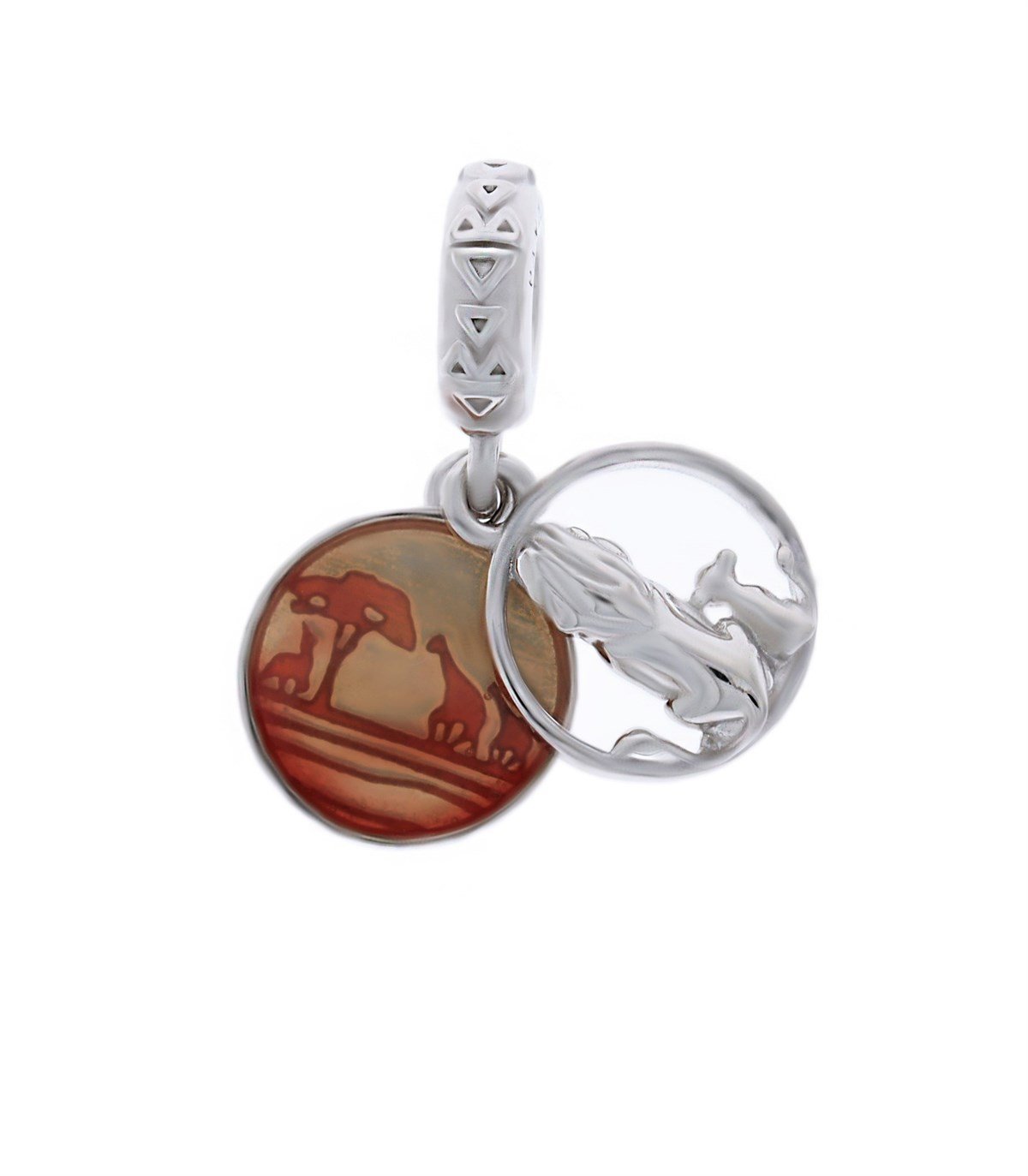 Kadın Gümüş Renk Aslan Kral Model Charm 