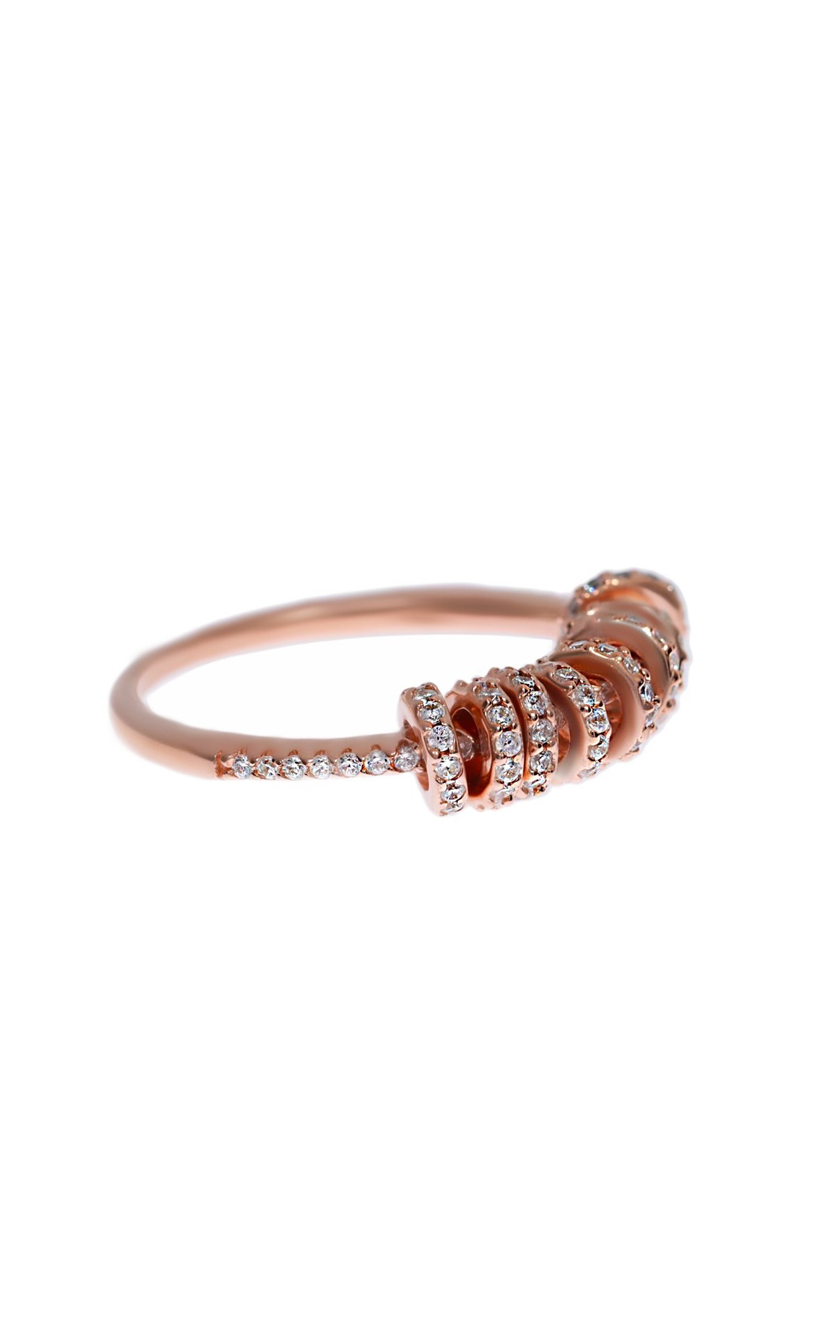 Kadın Halka Detay Rose Gold Renk Detay Gümüş Yüzük