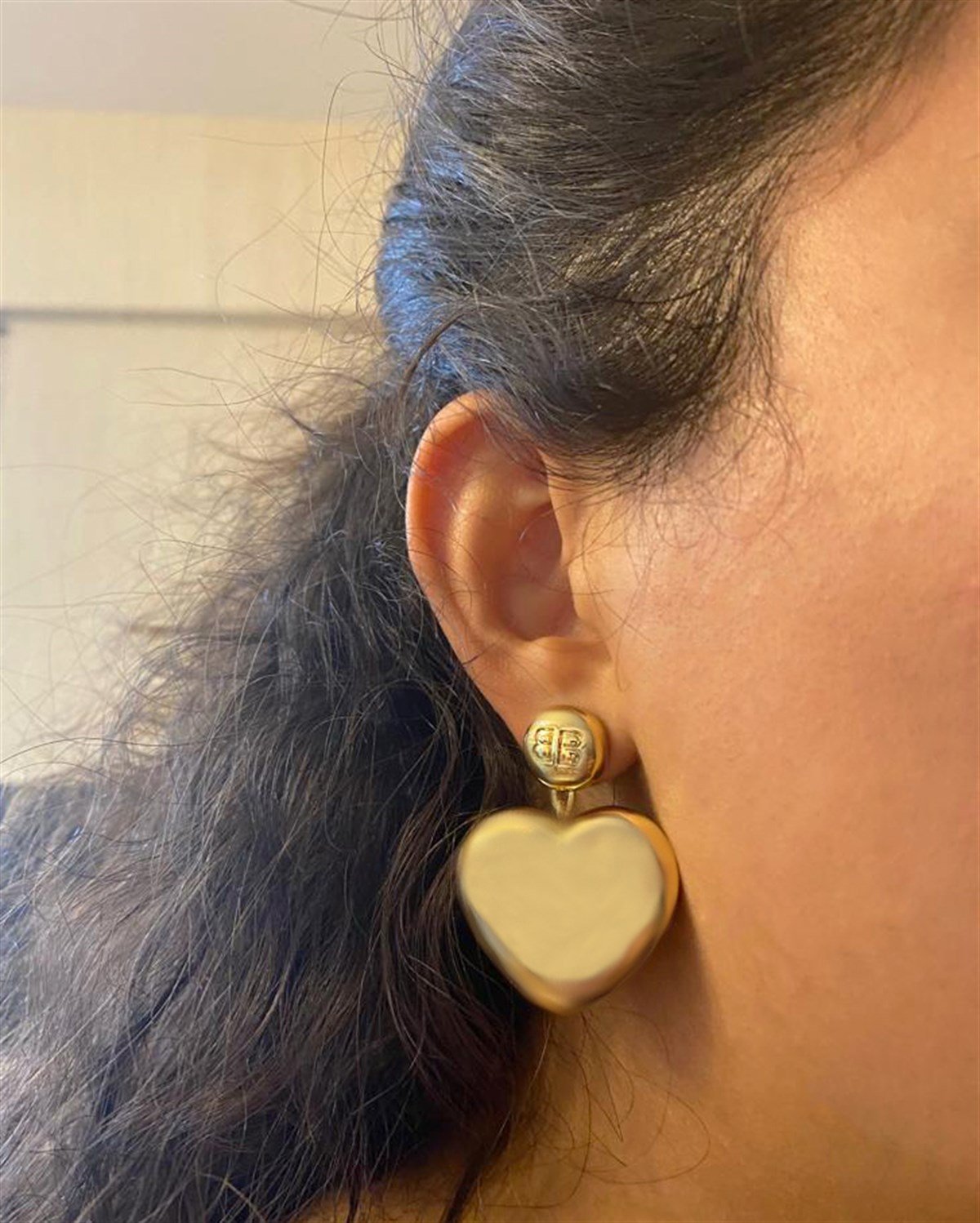 Kadın Kalp Model Çelik Küpe