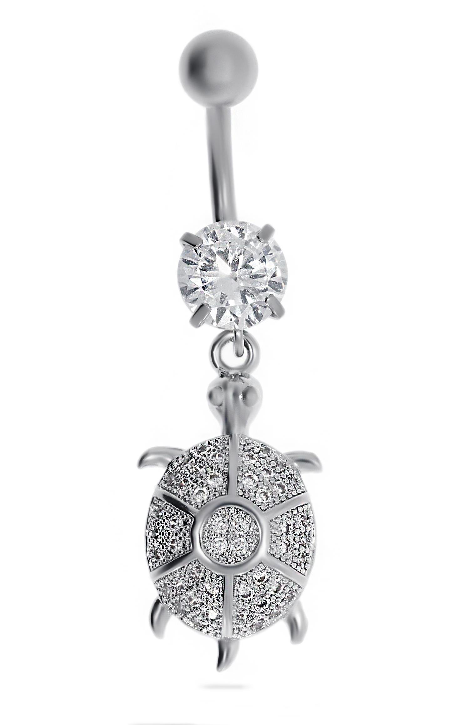 Kadın Kaplumbağa Model Çelik Piercing