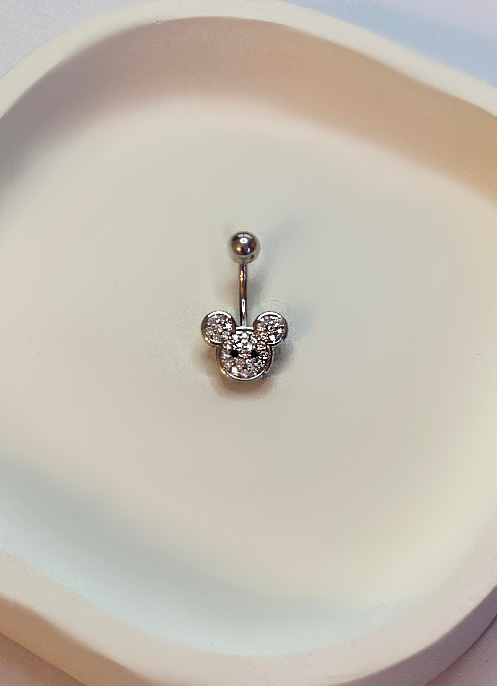 Kadın Mickey Model Çelik Piercing