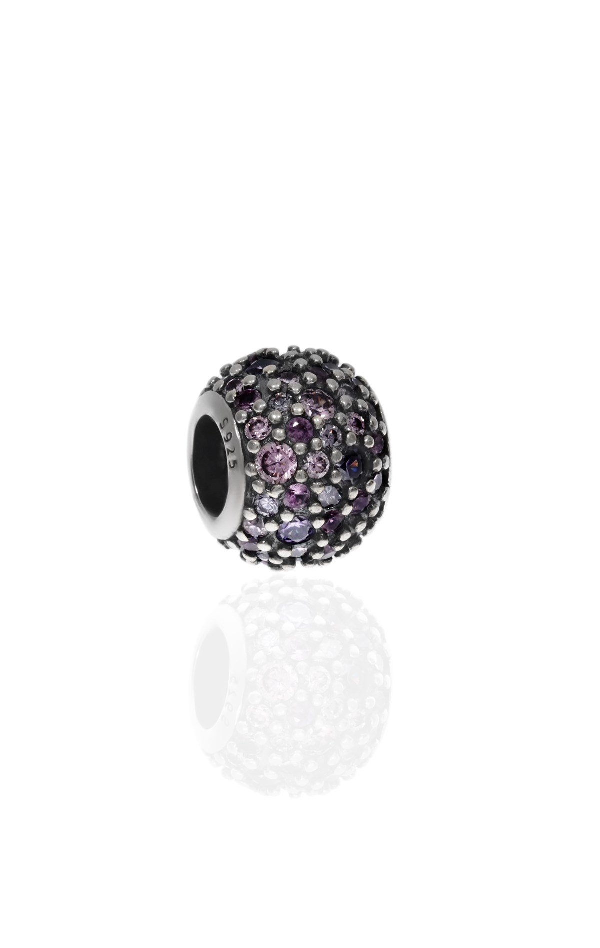 Kadın Mor Taşlı Top Charm