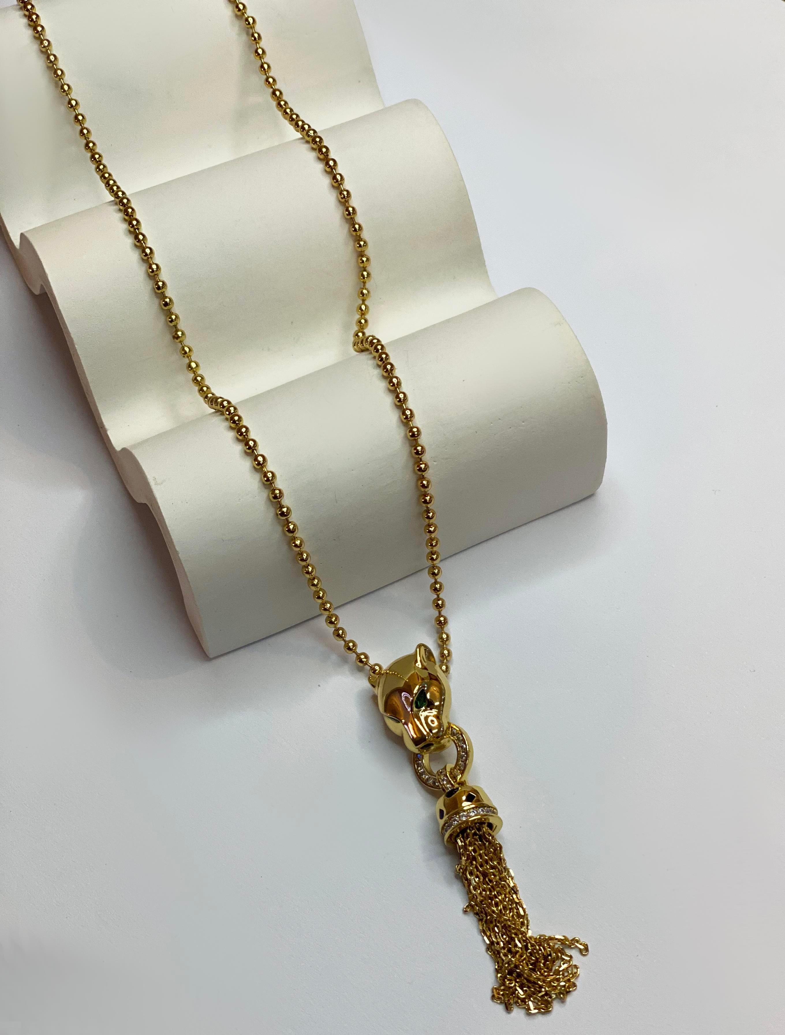 Kadın Panter Model Çelik Kolye