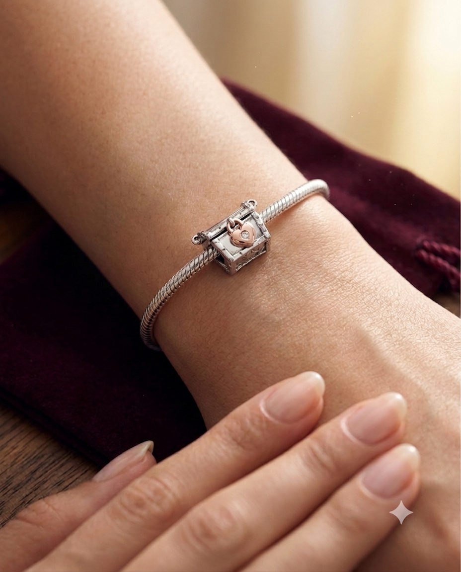 Kadın Sandık Model Gümüş Charm