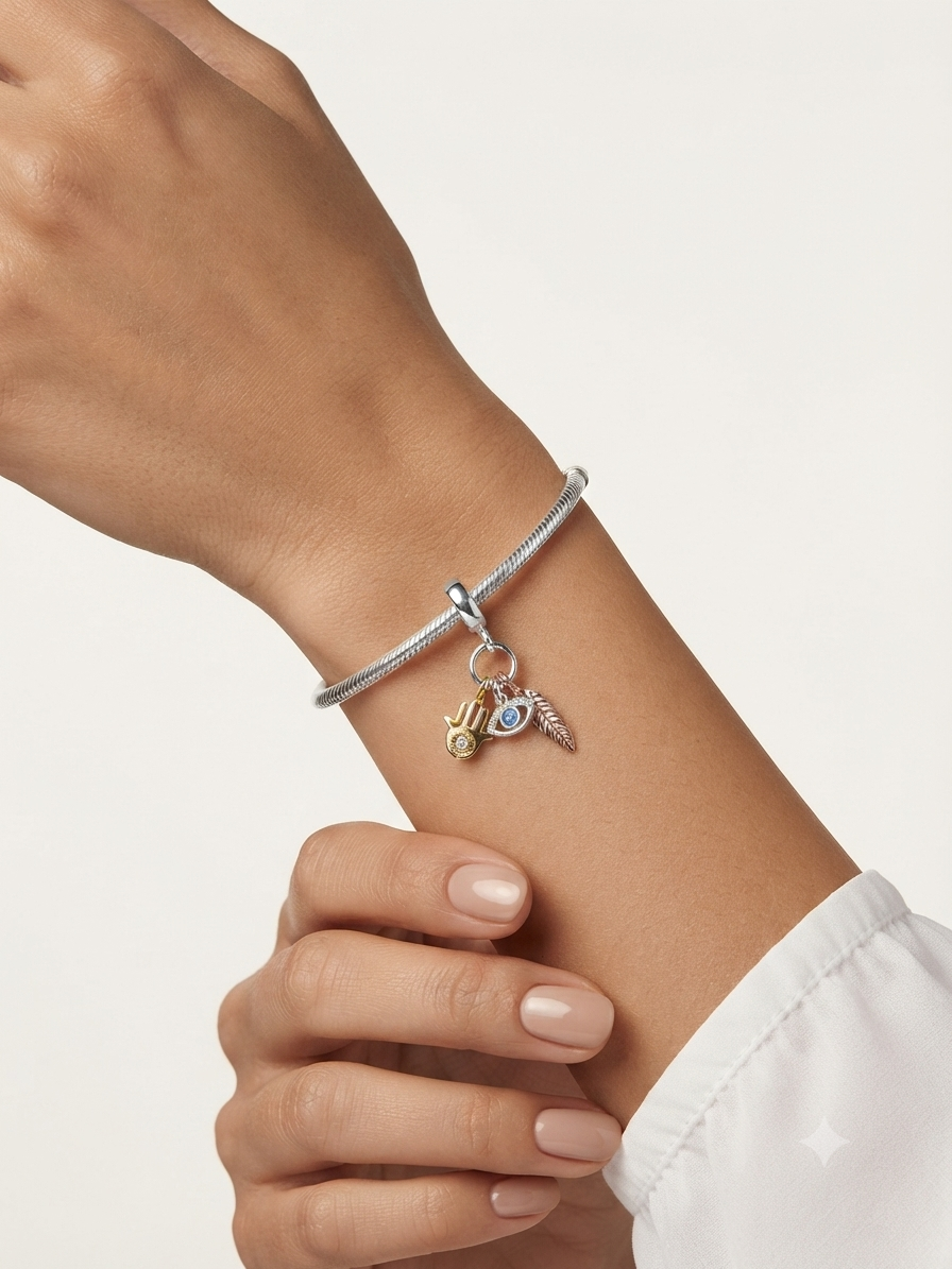 Kadın Şans Model Gümüş Charm 