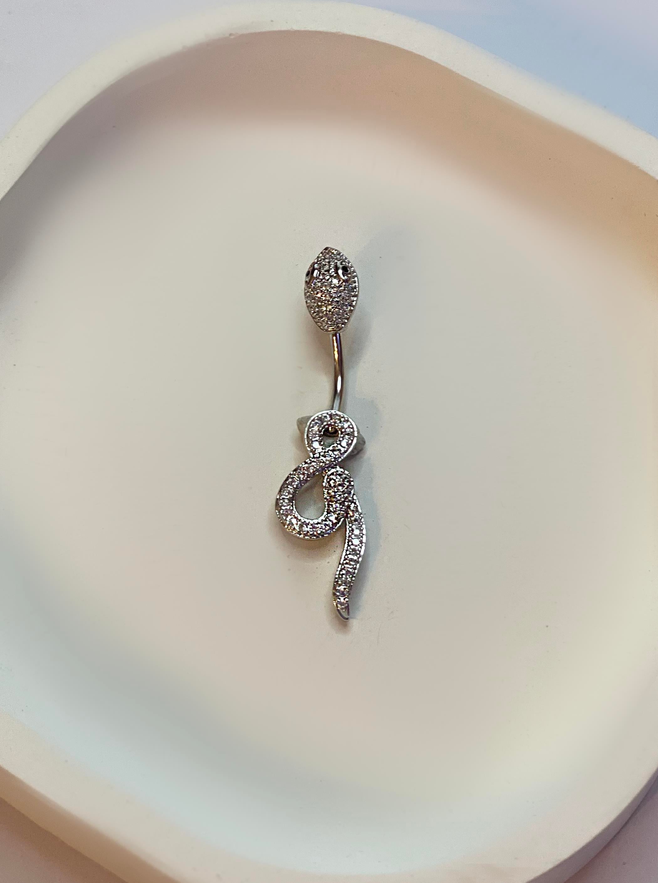 Kadın Yılan ve Sonsuzluk Model Çelik Piercing