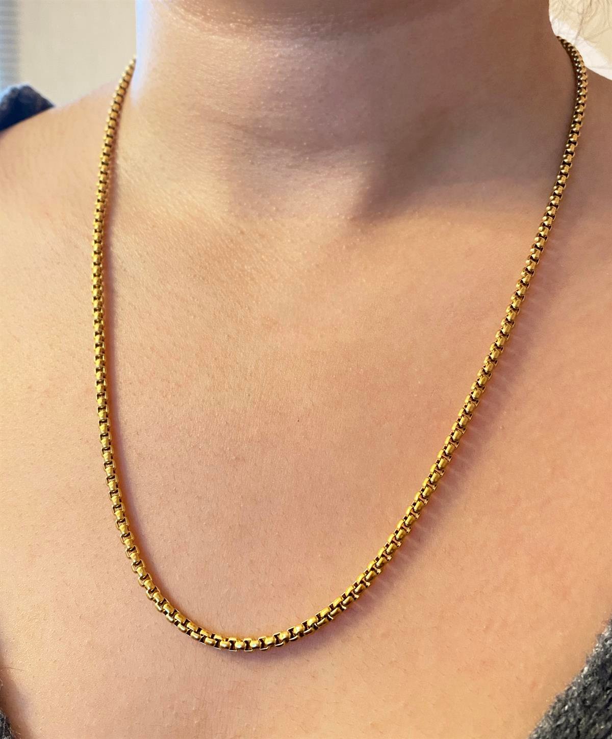 Unisex 2 mm Çelik Kolye