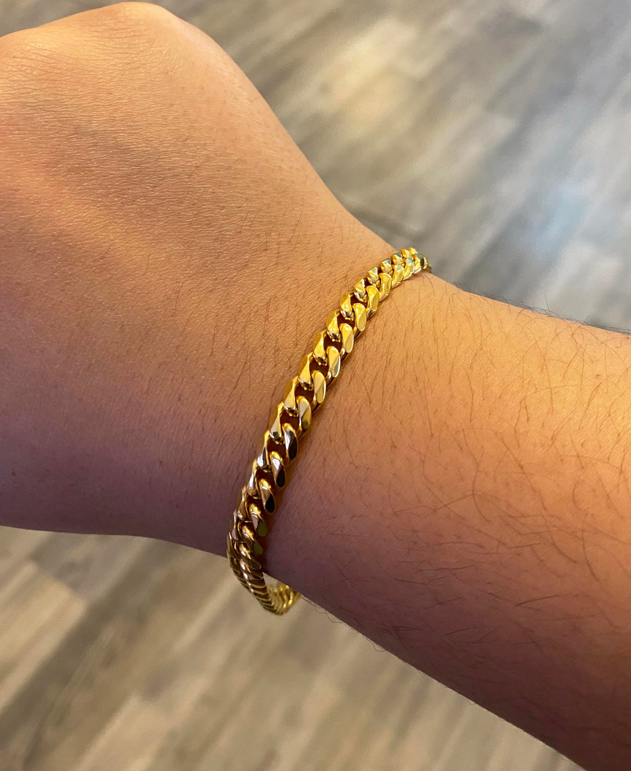 Unisex 6 mm Zincir Çelik Bileklik