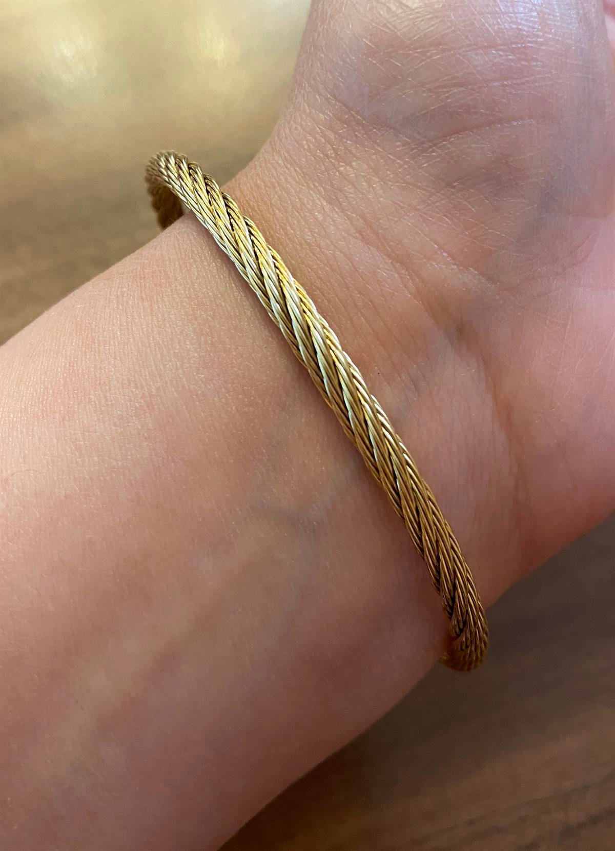Unisex Gold Renk Çelik Bileklik