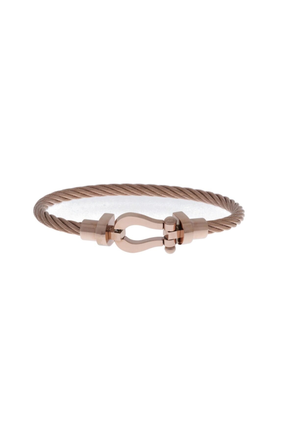 Unisex Rose Renk Çelik Bileklik
