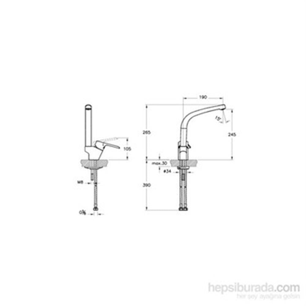 Artema Axe S Eviye Bataryası Krom A42158