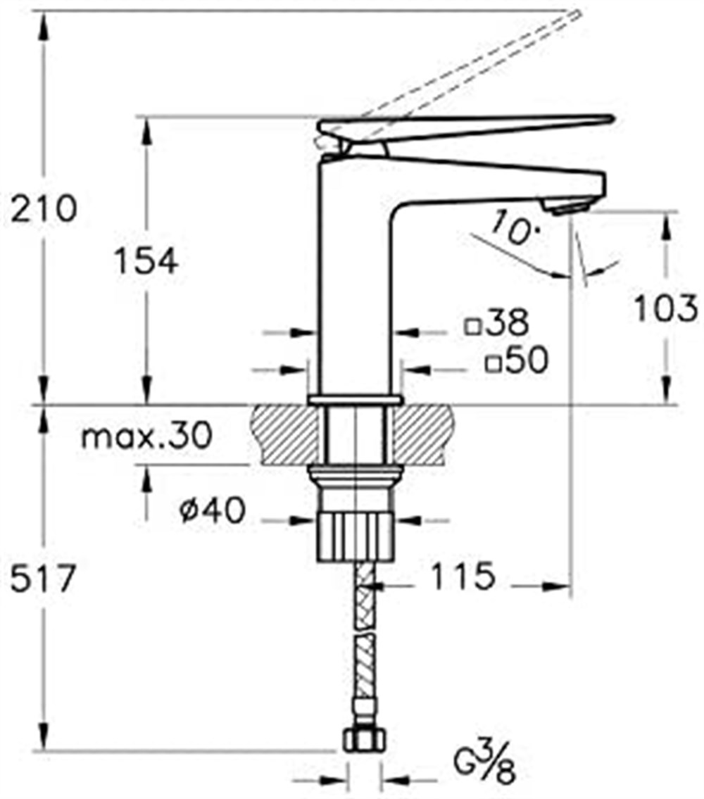 Artema Brava Lavabo Bataryası Krom A42608