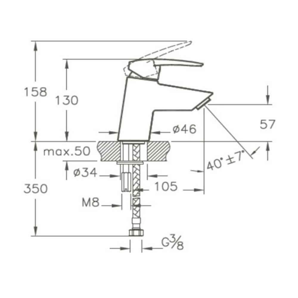Artema Dynamic S Lavabo Bataryası Krom A40950