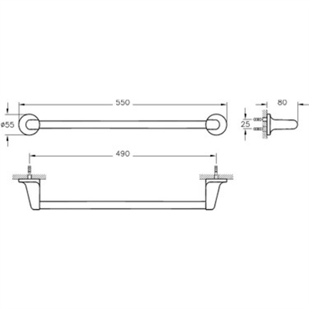 Artema Marin Havluluk 490 mm Krom A44944