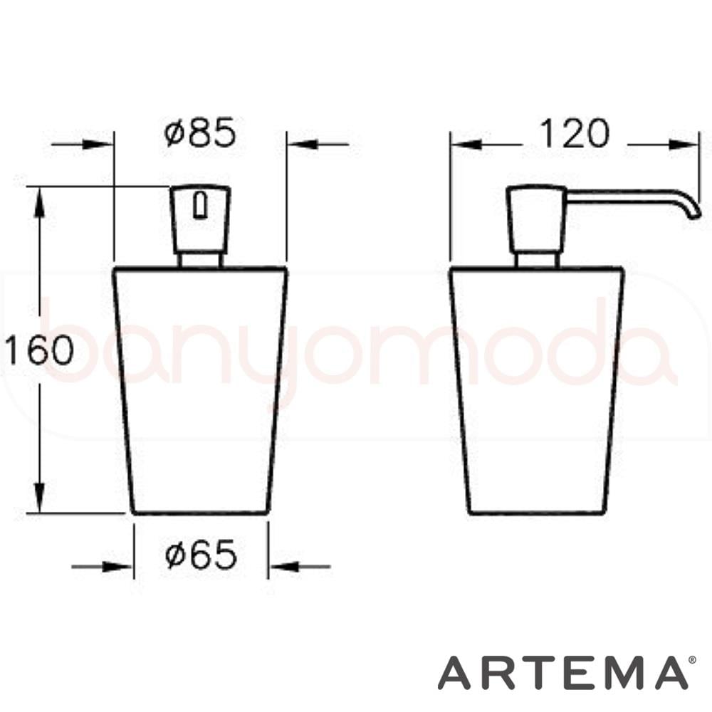 Artema Matrix Sıvı Sabunluk  Krom A44588
