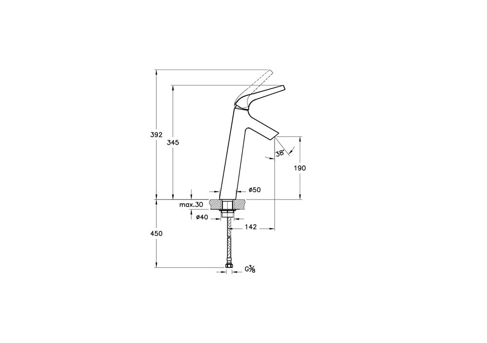 Artema Nest Trendy Yüksek Lavabo Bataryası A42301