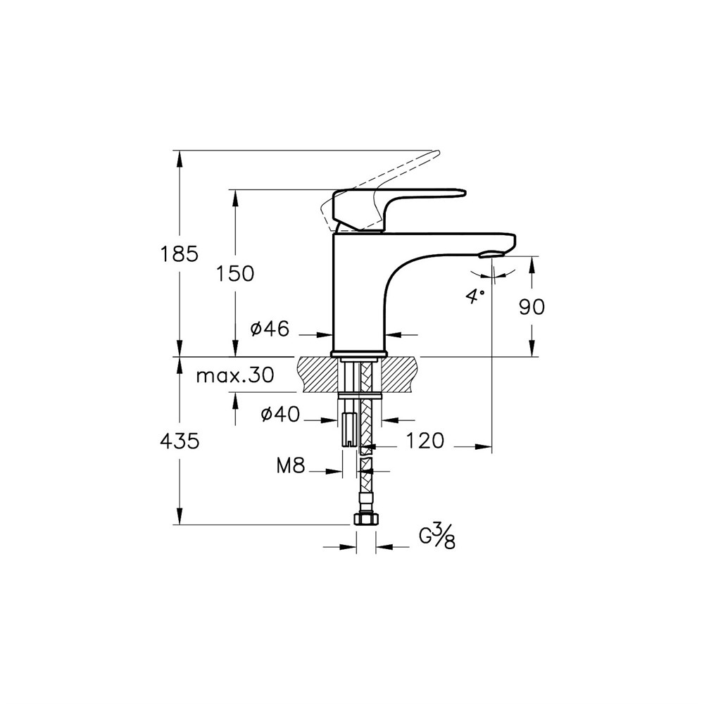 Artema Root Round Lavabo Bataryası Bakır A4270526