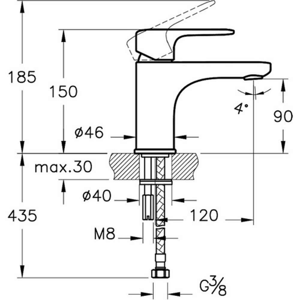 Artema Root Round Lavabo Bataryası Fırçalı Nikel A4270534