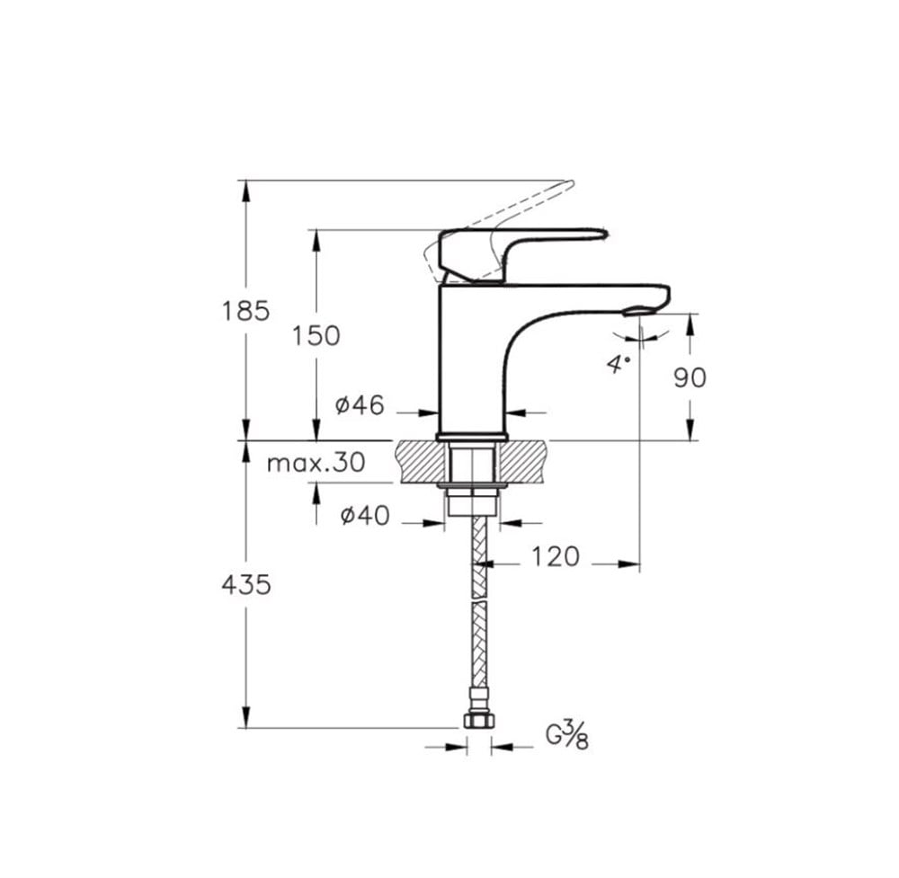 Artema Root Round Lavabo Bataryası Mat Siyah A4270536