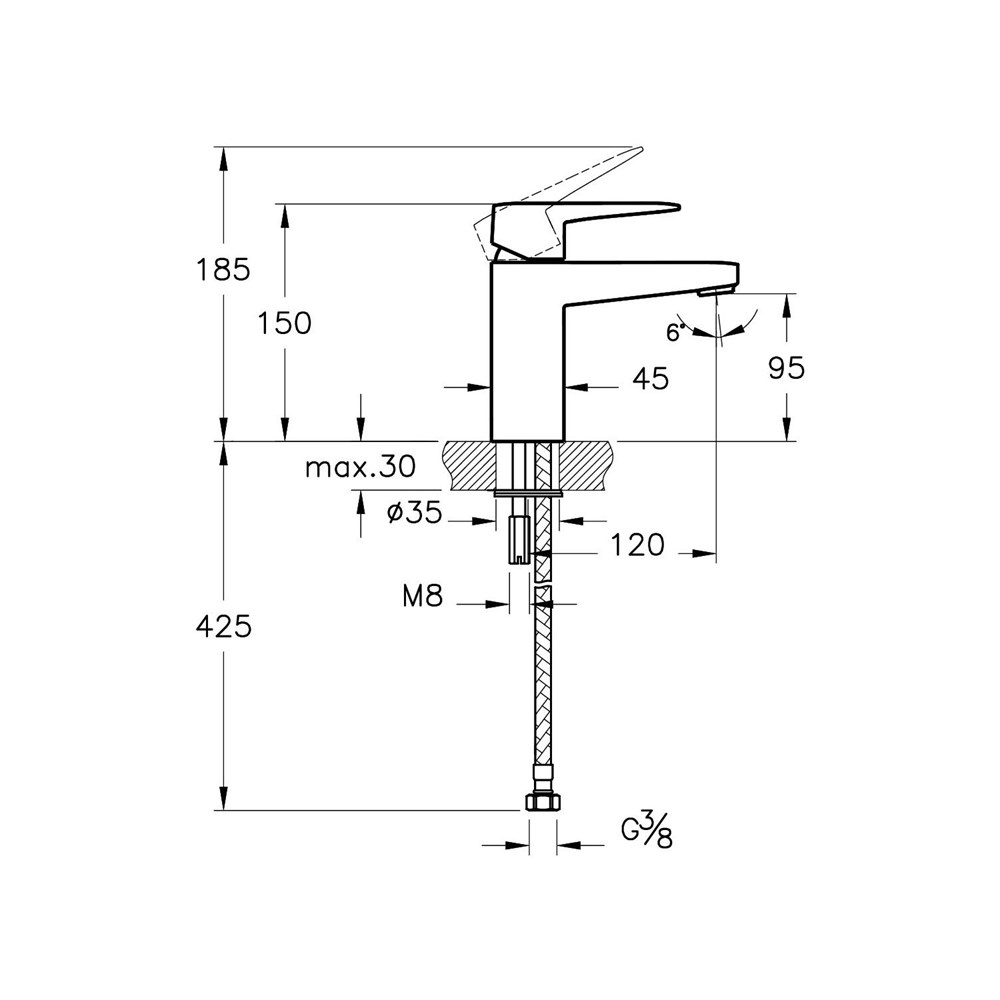 Artema Root Sqaure Lavabo Bataryası Altın A4273223