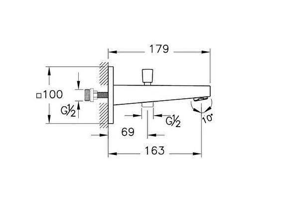 Artema Root Square Çıkış Ucu (el duşu çıkışlı) Krom A43131