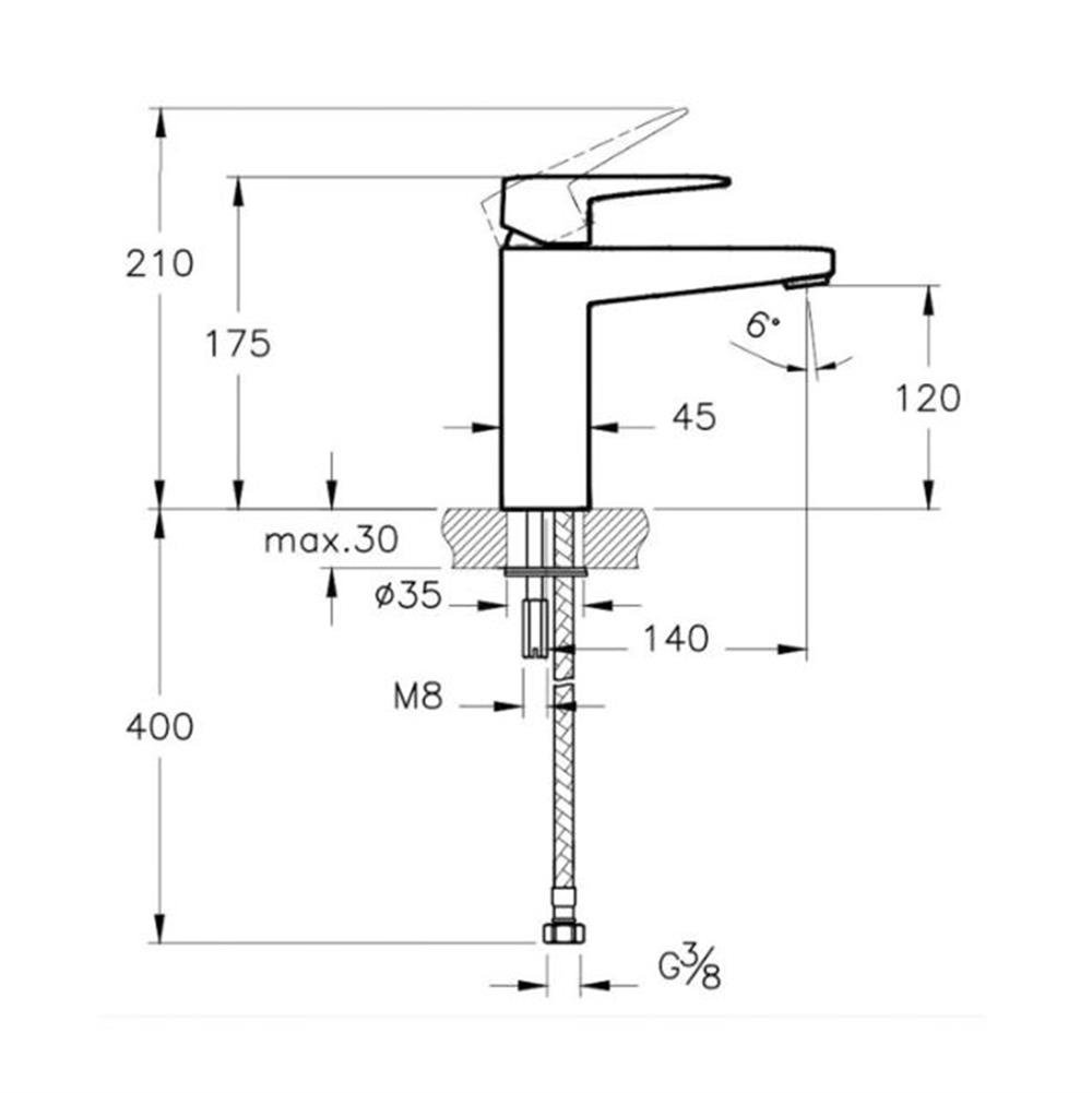Artema Root Square Yüksek Lavabo Bataryası Krom A42731
