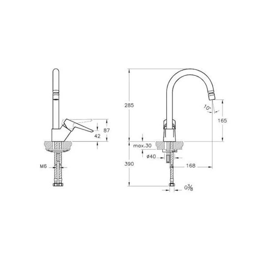 Artema Solid S Mafsallı Eviye Bataryası Krom A42148