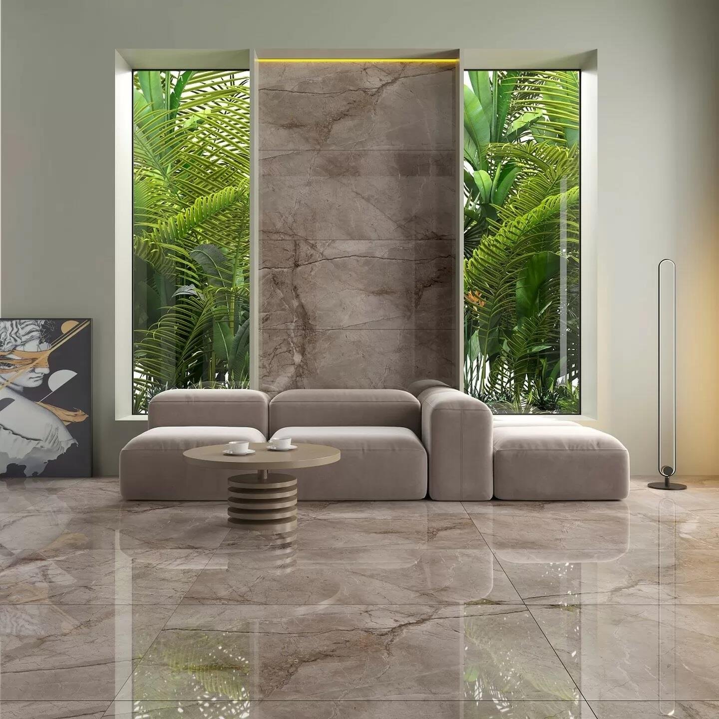 Bien 60x120 Root Ash Parlak Yer ve Duvar Seramiği