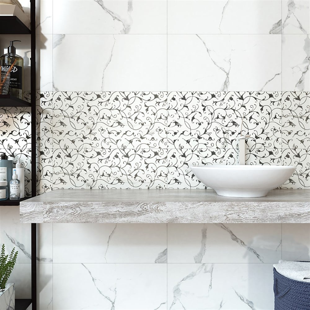 Bien Maxi Beyaz Fon 30x60 cm Duvar Seramiği (1 kutu=1.44 m² fiyatı)