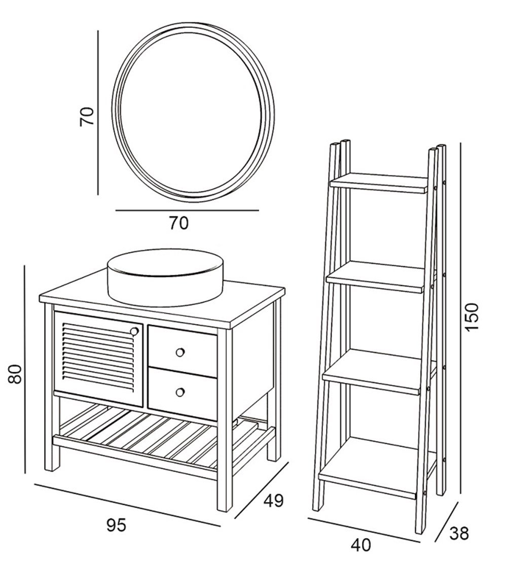 Denko Smarto 95 Cm Banyo Dolabı