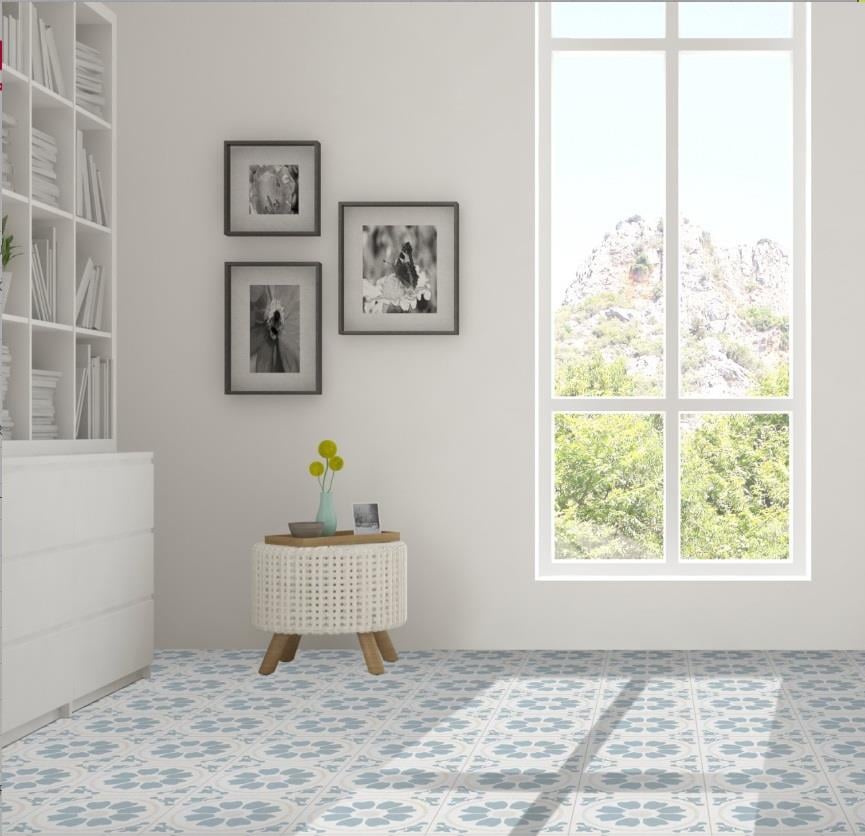 Ege Seramik 20x20 Kenzzi Tamensa Blue Mat