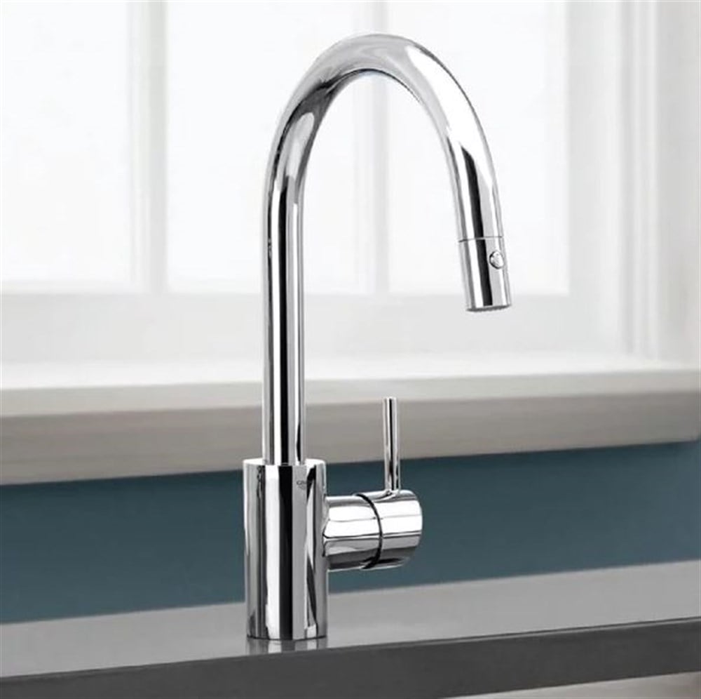 Grohe BauClassic Yüksek Lavabo Bataryası Krom (Sifon Kumandalı) 23095000