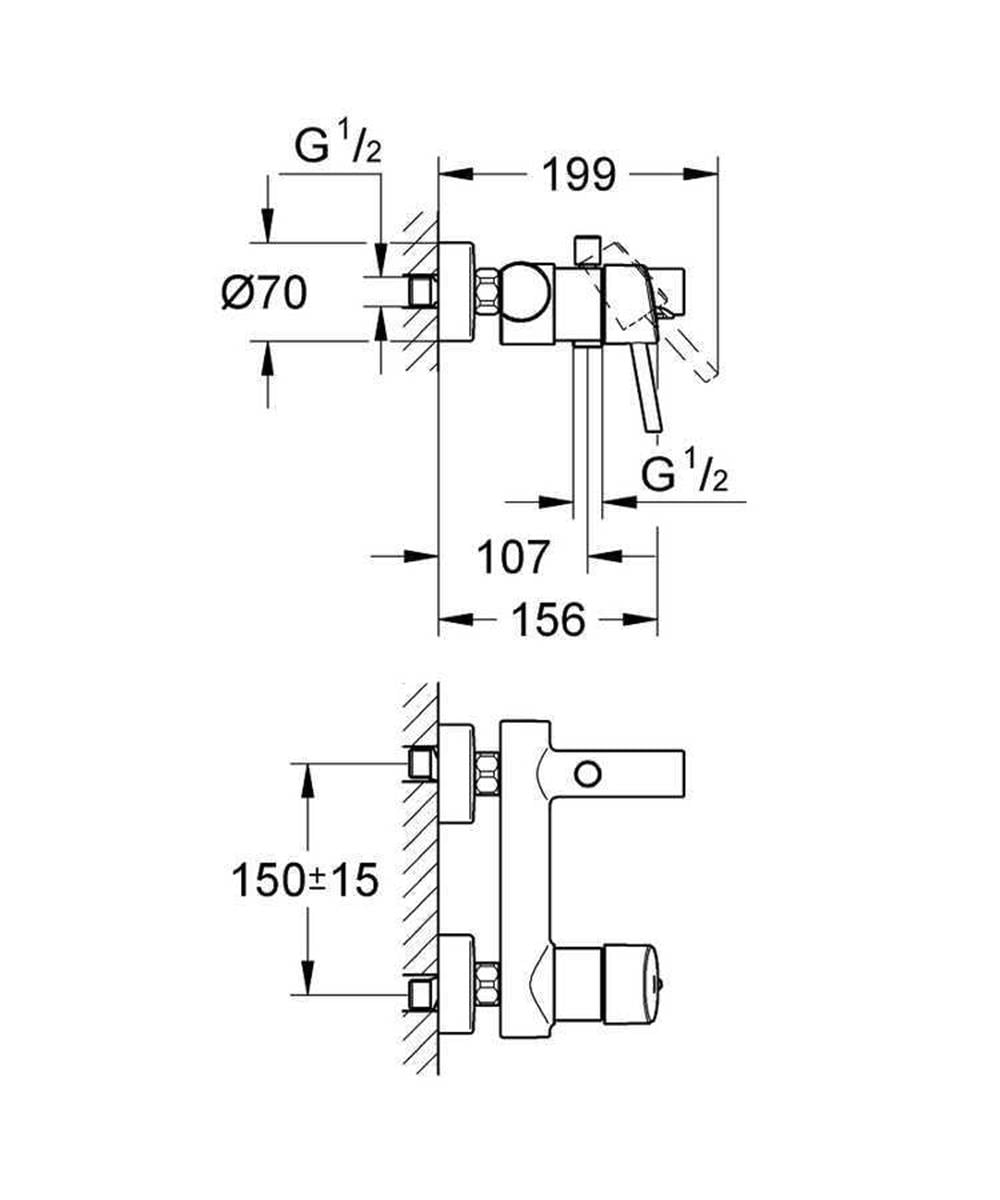 Grohe Concetto Banyo Bataryası Krom 32211001