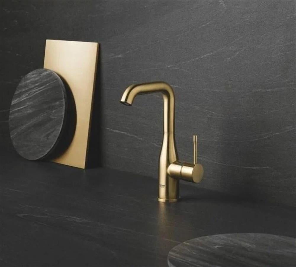 Grohe Essence New Lavabo Bataryası Sifon Kumandalı Fırçalı Altın 23462GN1