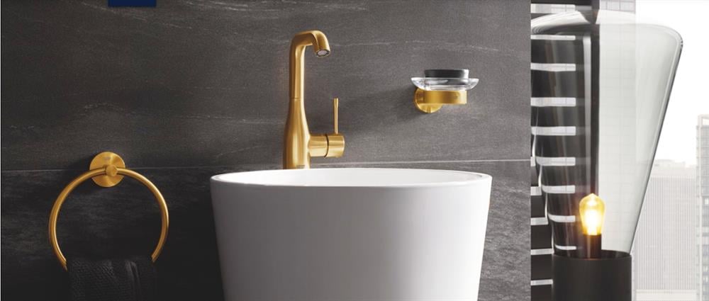 Grohe Essence New Lavabo Bataryası Sifon Kumandalı Altın 23462GL1