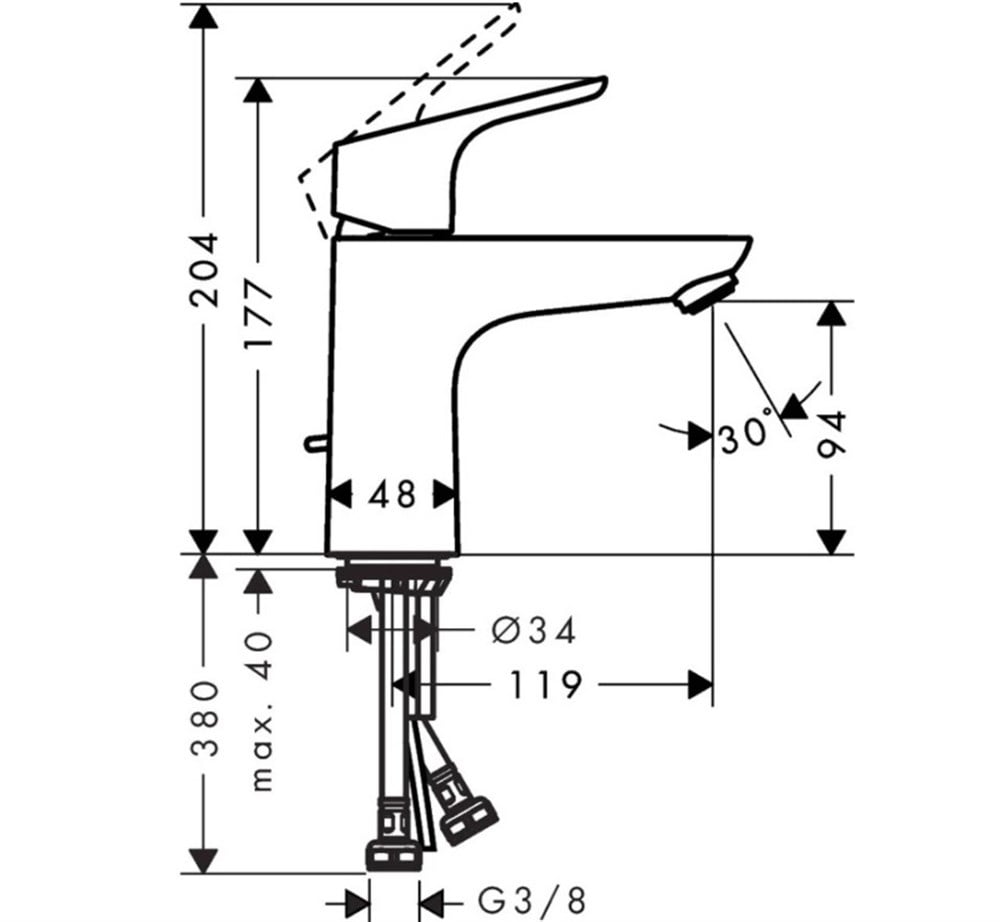 Hansgrohe Focus 100 Lavabo Bataryası 31607000