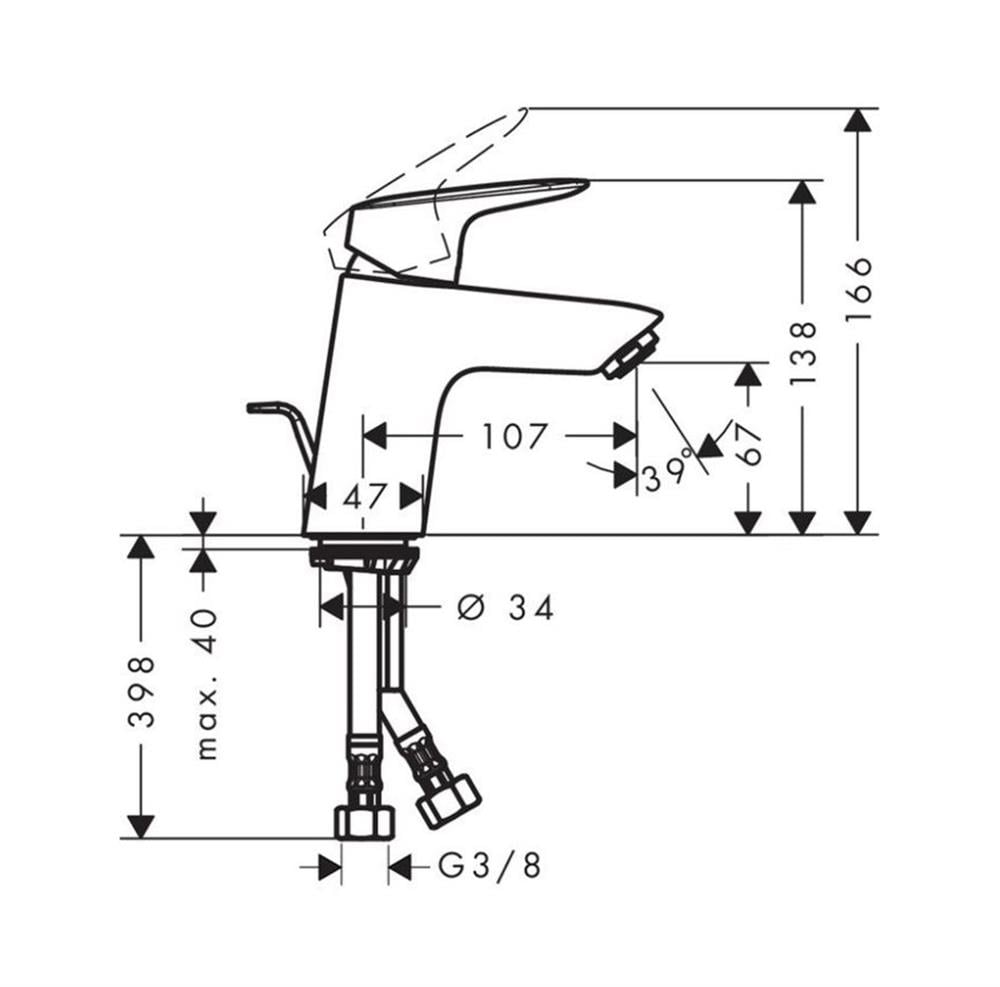 Hansgrohe Logis Lavabo Bataryası Krom 71070000