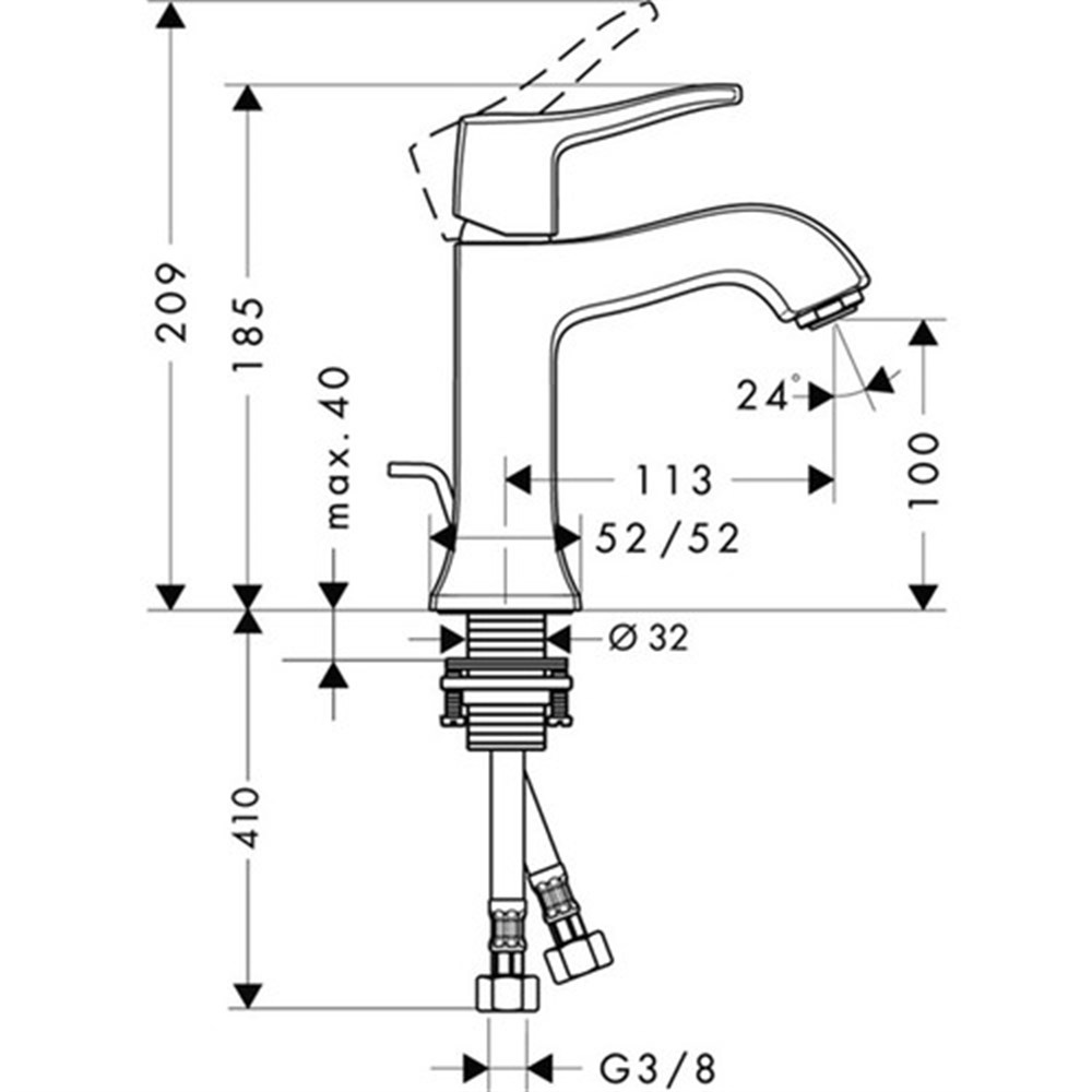 Hansgrohe Metris Classic Lavabo Bataryasi 3107500