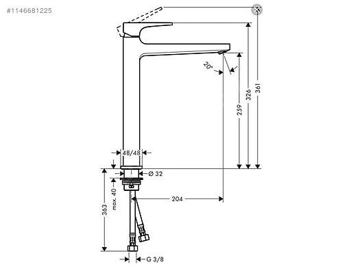 Hansgrohe  Metropol Yüksek Lavabo Bataryası Bakır 32512140