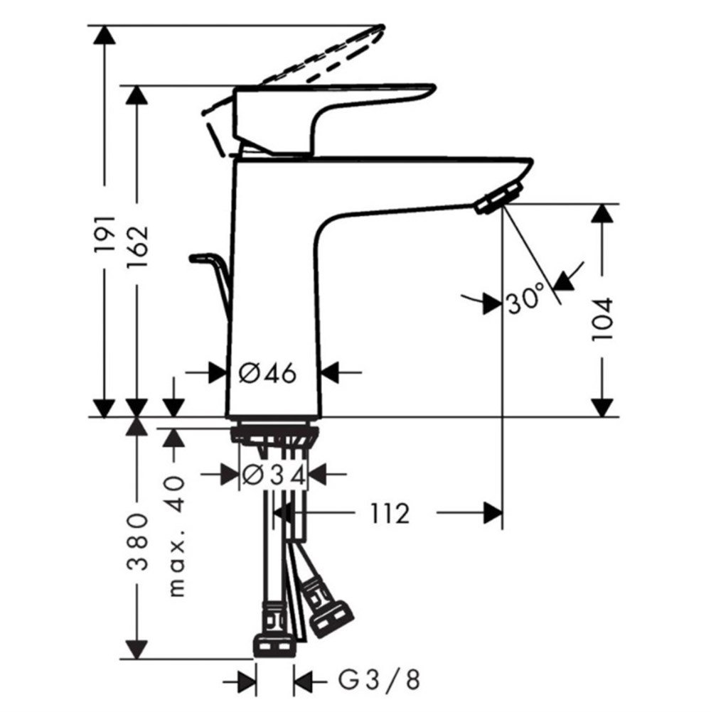 Hansgrohe Talis E Lavabo Bataryası 71710000