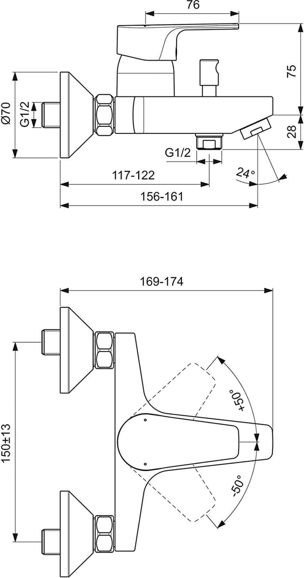 Ideal Standard Cerafine D Banyo Bataryası BC692AA
