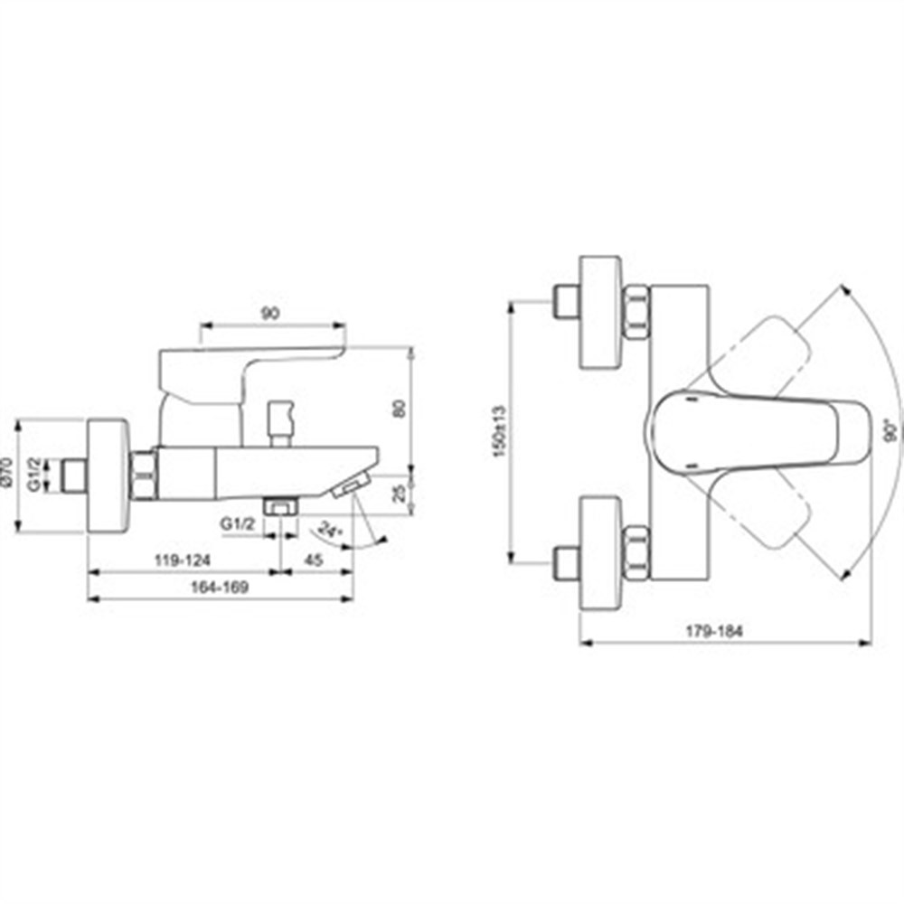 Ideal Standard Ceraflex Banyo Bataryası B0718AA