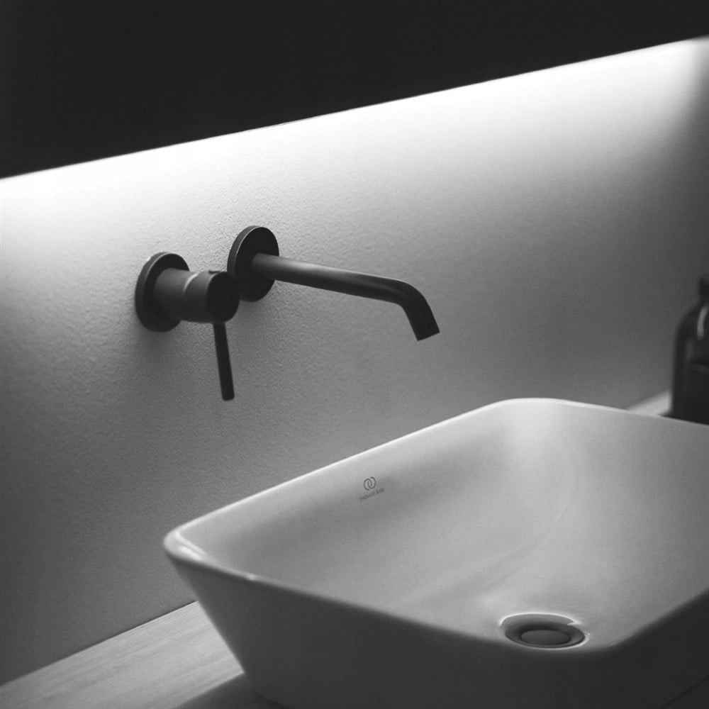 Ideal Standard Ceraline Ankastre Lavabo Bataryası (Sıva Üstü Grubu) Mat Siyah A6938XG