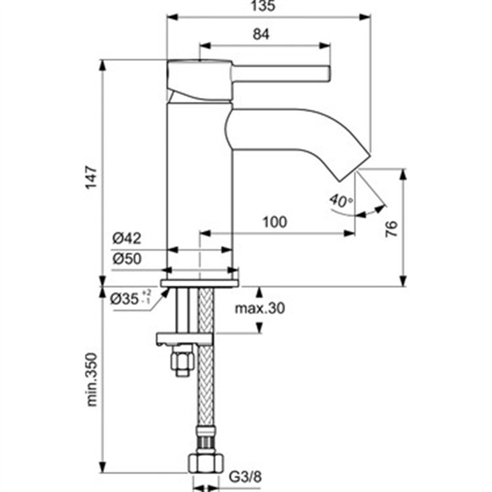 Ideal Standard Ceraline Lavabo Bataryası BC268AA